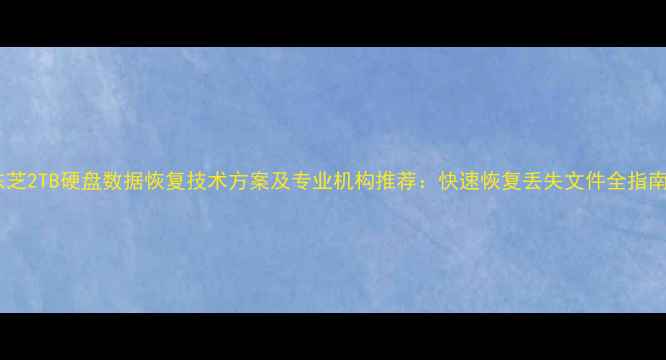 图片 东芝2TB硬盘数据恢复技术方案及专业机构推荐：快速恢复丢失文件全指南1