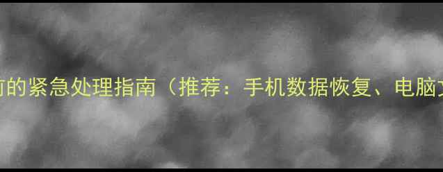 图片 数据丢失前的紧急处理指南（推荐：手机数据恢复、电脑文件找回）