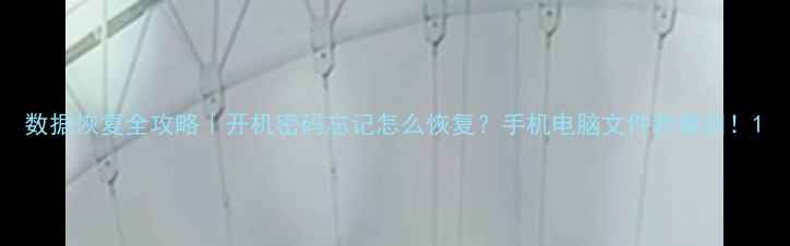 数据恢复全攻略开机密码忘记怎么恢复手机电脑文件秒救回