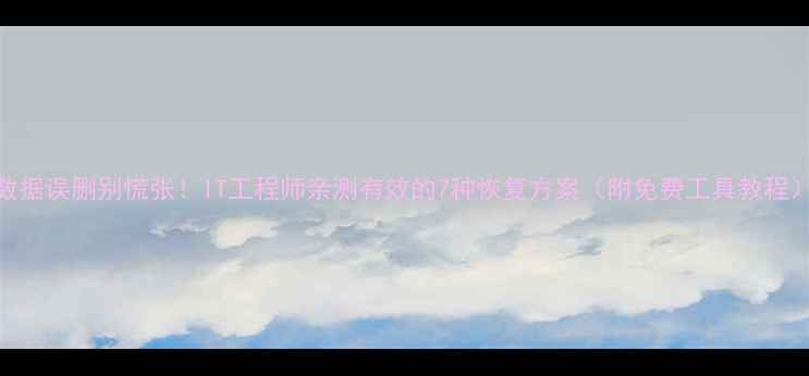 图片 数据误删别慌张！IT工程师亲测有效的7种恢复方案（附免费工具教程）