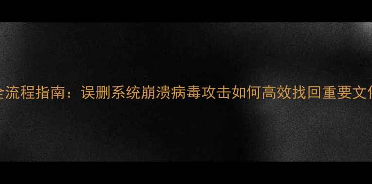 图片 普拉多电脑数据恢复全流程指南：误删系统崩溃病毒攻击如何高效找回重要文件（附专业工具推荐）