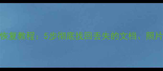 图片 电脑E盘数据恢复教程：5步彻底找回丢失的文档、照片和视频文件1