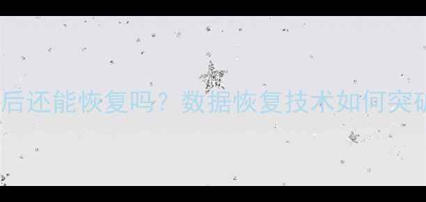 图片 硬盘数据清空后还能恢复吗？数据恢复技术如何突破格式化难题1