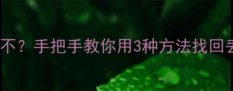 图片 📚Linux系统数据能恢复不？手把手教你用3种方法找回丢失文件（附详细教程）
