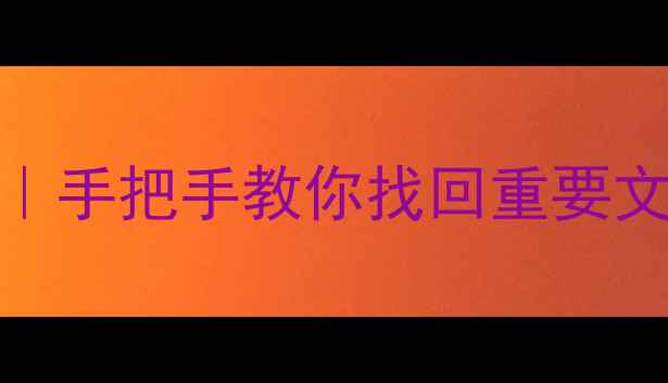 1TB硬盘数据恢复全攻略手把手教你找回重要文件附专业工具推荐