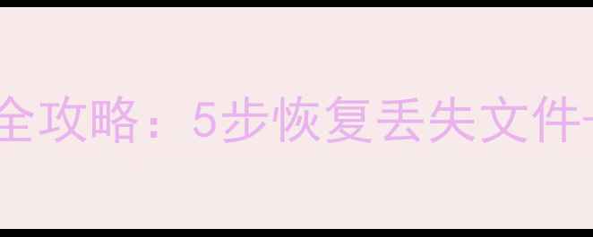 图片 360浏览器数据恢复全攻略：5步恢复丢失文件+常见问题解决方案2