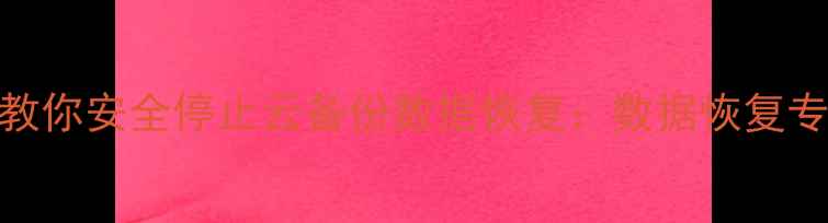 图片 3个关键步骤教你安全停止云备份数据恢复：数据恢复专家实操指南1