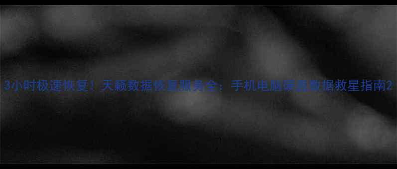 图片 3小时极速恢复！天籁数据恢复服务全：手机电脑硬盘数据救星指南2