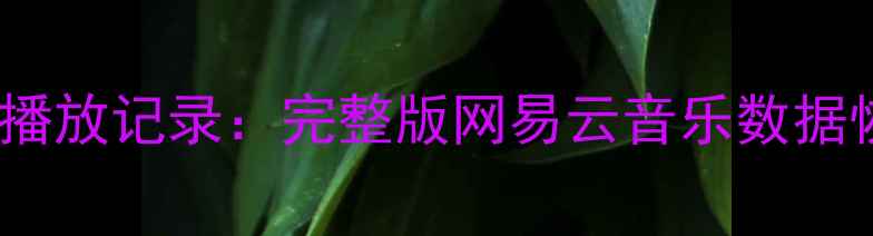 图片 3步恢复删除歌单播放记录：完整版网易云音乐数据恢复指南（最新）