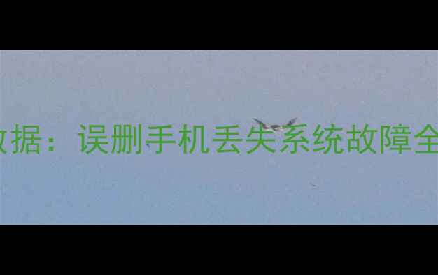 图片 3步恢复随手记账本数据：误删手机丢失系统故障全攻略（附工具实测）