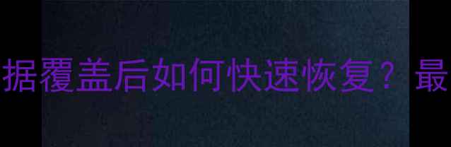 图片 3步搞定！磁盘数据覆盖后如何快速恢复？最新数据恢复指南2