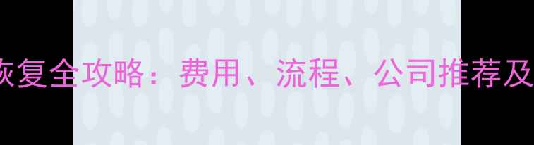 图片 4S店原厂数据恢复全攻略：费用、流程、公司推荐及风险规避指南1
