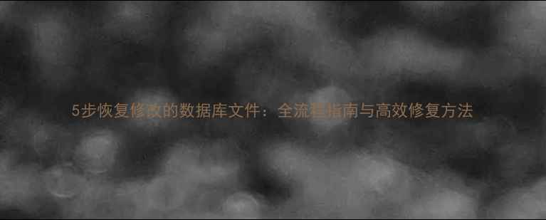 图片 5步恢复修改的数据库文件：全流程指南与高效修复方法