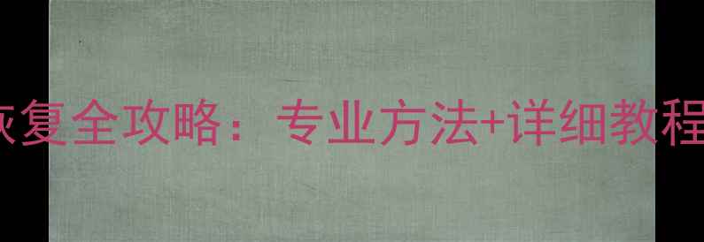 图片 A7S3存储卡数据恢复全攻略：专业方法+详细教程（附操作步骤）2