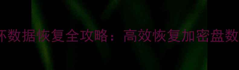 BitLocker文件损坏数据恢复全攻略高效恢复加密盘数据的6大核心步骤