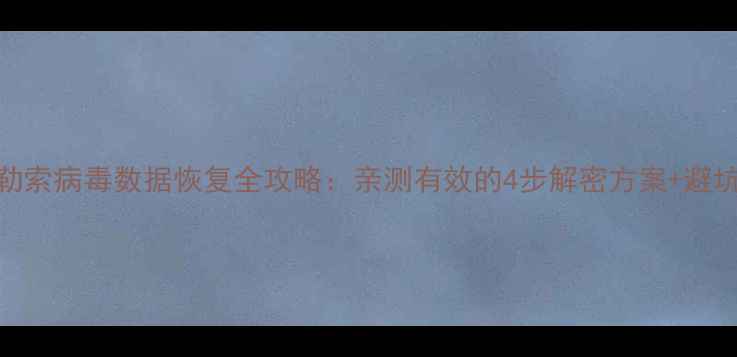 图片 Buran勒索病毒数据恢复全攻略：亲测有效的4步解密方案+避坑指南1