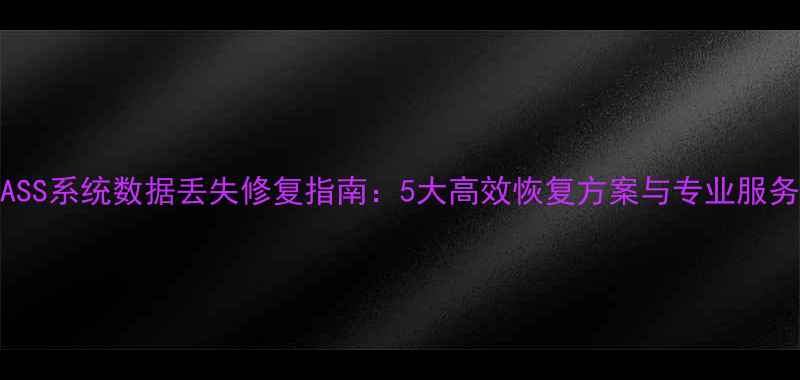 CASS系统数据丢失修复指南5大高效恢复方案与专业服务