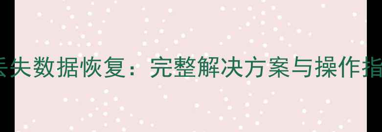Chkdsk后文件丢失数据恢复完整解决方案与操作指南最新版