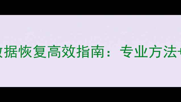 图片 C盘文件数据恢复高效指南：专业方法+详细步骤