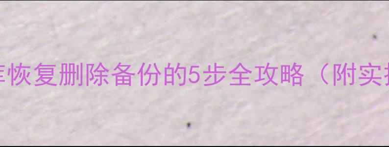 图片 DB2数据库恢复删除备份的5步全攻略（附实操案例）1