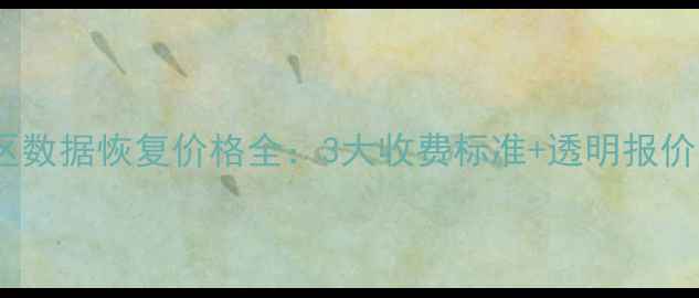 图片 DG地区数据恢复价格全：3大收费标准+透明报价流程2