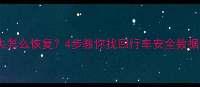 图片 E83气囊数据丢失怎么恢复？4步教你找回行车安全数据（附防丢指南）