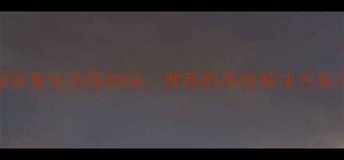 图片 ERP系统数据恢复全流程指南：推荐的高效解决方案与操作详解1