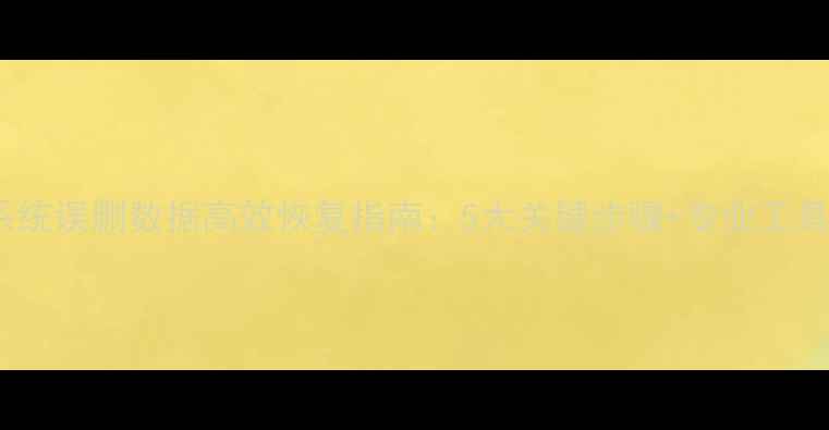 图片 ERP系统误删数据高效恢复指南：5大关键步骤+专业工具推荐