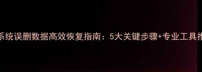 ERP系统误删数据高效恢复指南5大关键步骤专业工具推荐