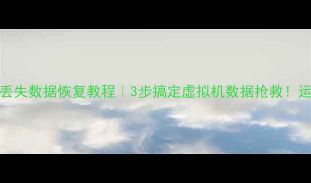 图片 ESXi文件丢失数据恢复教程｜3步搞定虚拟机数据抢救！运维必看🔥
