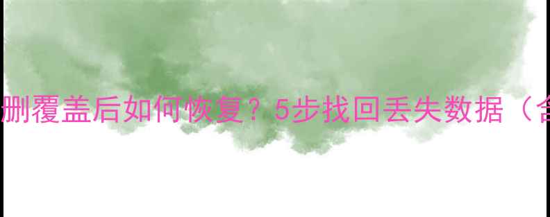 图片 Excel文件误删覆盖后如何恢复？5步找回丢失数据（含VBA代码）1