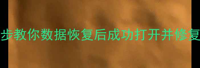 图片 Excel表格打不开？3步教你数据恢复后成功打开并修复文件（附详细教程）