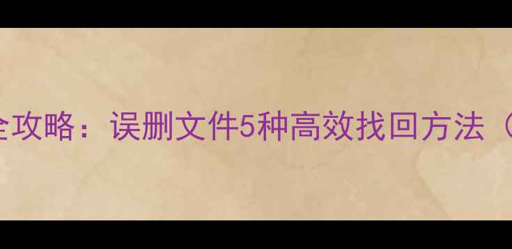 图片 E盘数据恢复全攻略：误删文件5种高效找回方法（附免费工具）