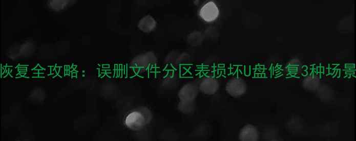 图片 FAT32数据恢复全攻略：误删文件分区表损坏U盘修复3种场景实操指南1