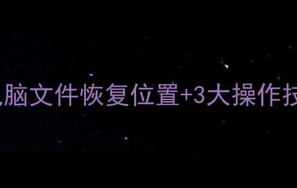 图片 FIRPE数据恢复教程：电脑文件恢复位置+3大操作技巧（附安装路径图解）