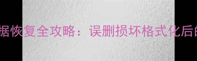 图片 M2固态硬盘数据恢复全攻略：误删损坏格式化后的4大解决方案