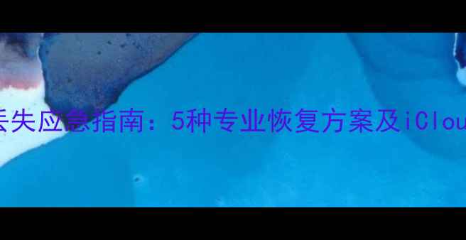 图片 MAC电脑文稿数据丢失应急指南：5种专业恢复方案及iCloud备份还原全教程2