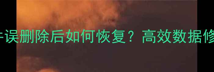 MFC文件误删除后如何恢复高效数据修复指南