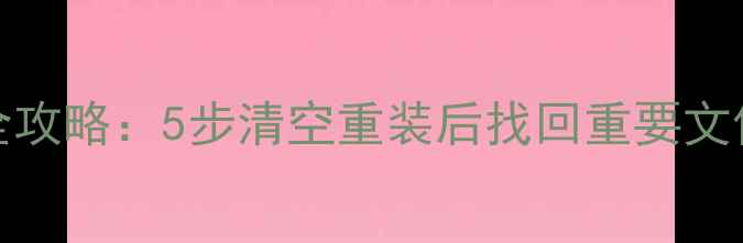 图片 MacBook数据恢复全攻略：5步清空重装后找回重要文件（附详细教程）1