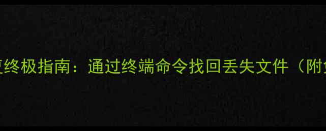 图片 Mac数据恢复终极指南：通过终端命令找回丢失文件（附免费工具）1