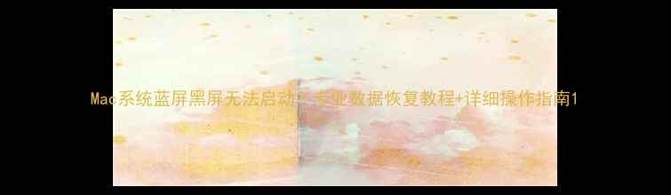 图片 Mac系统蓝屏黑屏无法启动？专业数据恢复教程+详细操作指南1