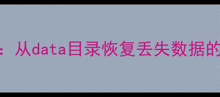 图片 MySQL数据恢复全攻略：从data目录恢复丢失数据的高效方法与详细教程1
