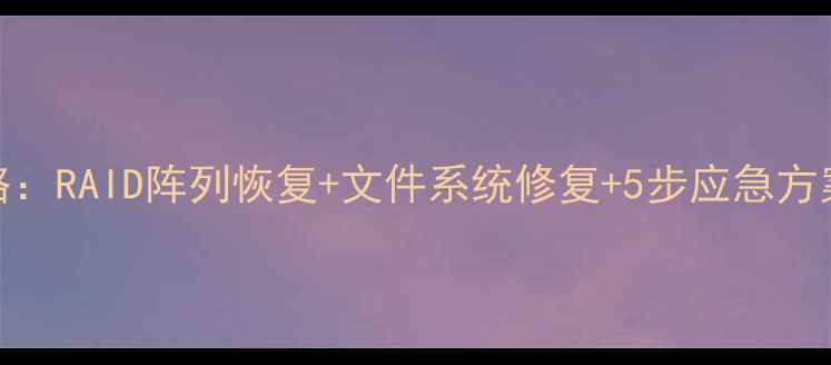 图片 NAS数据恢复全攻略：RAID阵列恢复+文件系统修复+5步应急方案（附工具推荐）1