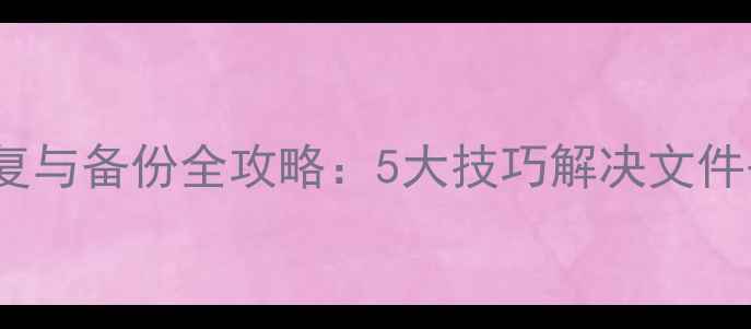 图片 NTFS文件系统数据恢复与备份全攻略：5大技巧解决文件丢失与系统崩溃问题1