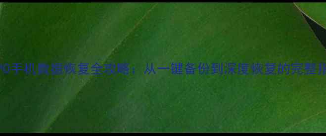 图片 OPPO手机数据恢复全攻略：从一键备份到深度恢复的完整指南