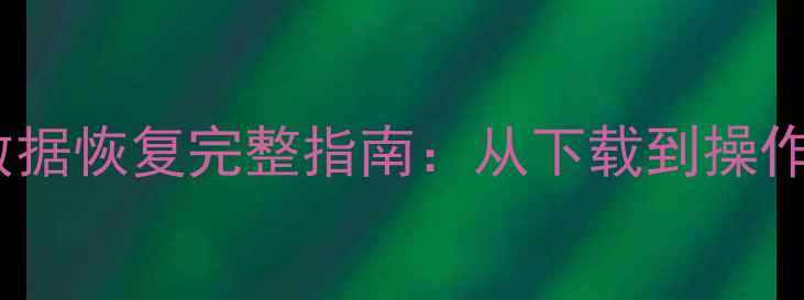 图片 PE启动盘数据恢复完整指南：从下载到操作的全流程1