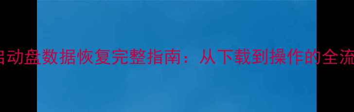 图片 PE启动盘数据恢复完整指南：从下载到操作的全流程2