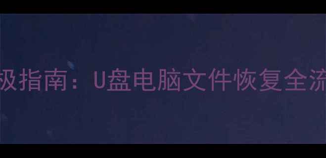 图片 PE工具数据恢复终极指南：U盘电脑文件恢复全流程+免费教程下载1