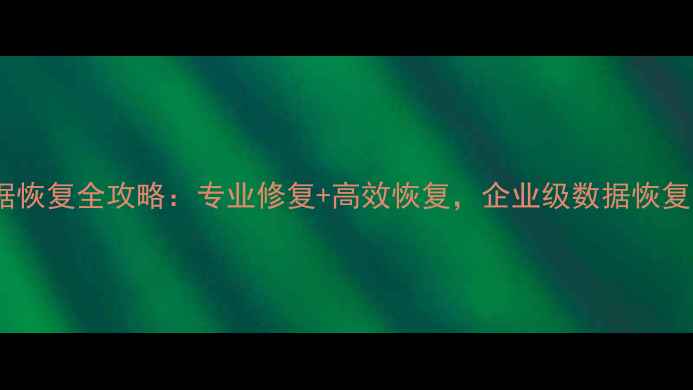 图片 PE微系统数据恢复全攻略：专业修复+高效恢复，企业级数据恢复方案大公开1