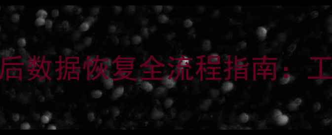 图片 PE格式化安装系统后数据恢复全流程指南：工具选择与操作细节